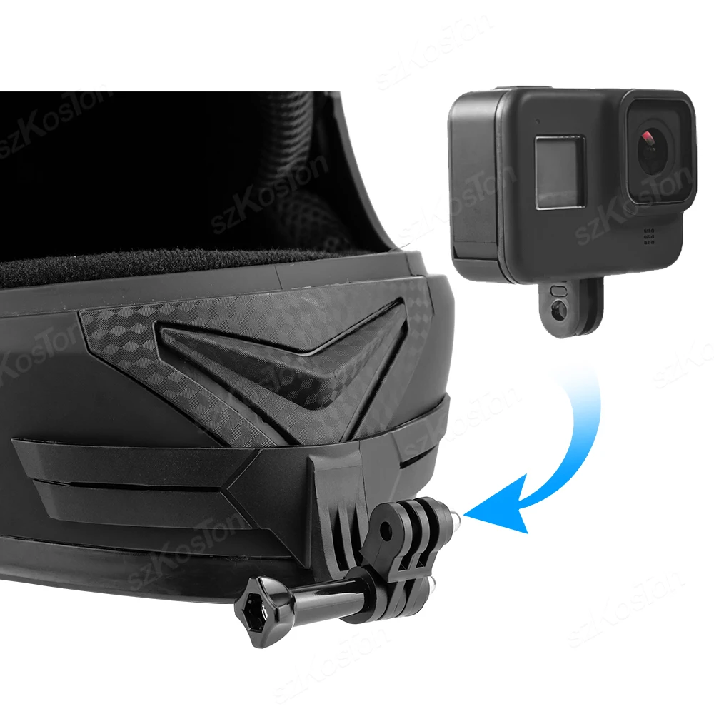 Подбородок для шлема на все лицо для GoPro Hero 13 12 11 10 9 8 Yi 4K для Insta360 X4, складной ремешок для камеры, аксессуары для крепления спереди