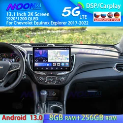 256G For Chevrolet Equinox Explorer 2017-2022 Android 13 Car Radio Multimedia Player GPS Navigation Autoradio Carplay Head Unit