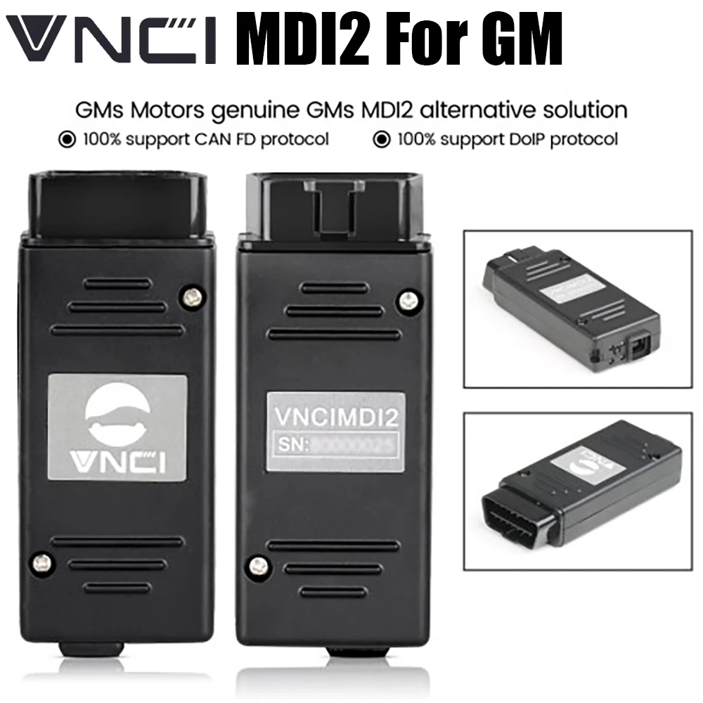 

VNCI MDI2 для моделей GM из 1996 года. Поддержка диагностического интерфейса CANFD и DoIP, совместимая с программным обеспечением TLC, GDS2, DPS, Tech2win.