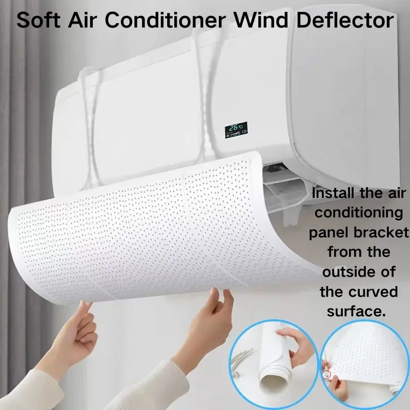 Air Conditioning Windshield Anti-Direct Blowing Universal Windproof Wall-Mounted Air Outlet Baffle Confinement Cold Air Guide