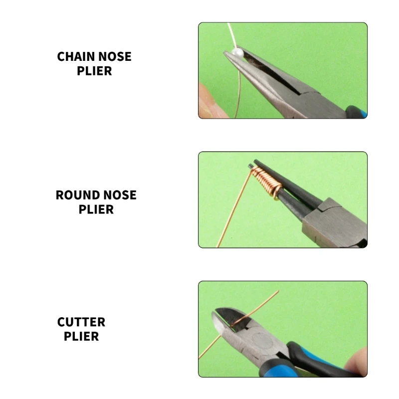 dwan 3 個セット ジュエリー プライヤー エッセンシャル クラフト ツール カッター ペンチ ラウンド ノーズ プライヤー