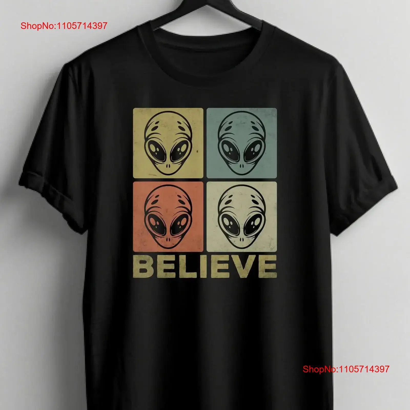 Retro Alien Believe shirt weird oddly specific funny for her hilarious him strange gift idea vintage vintage Washed