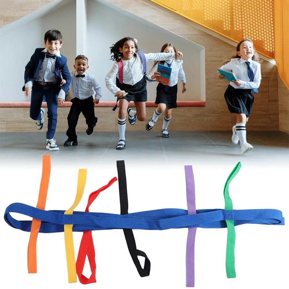 Multi-color Safety Walking Rope Colorful Handles Nylon Short Walking Rope Adjustable Portable Toddler Walking Rope