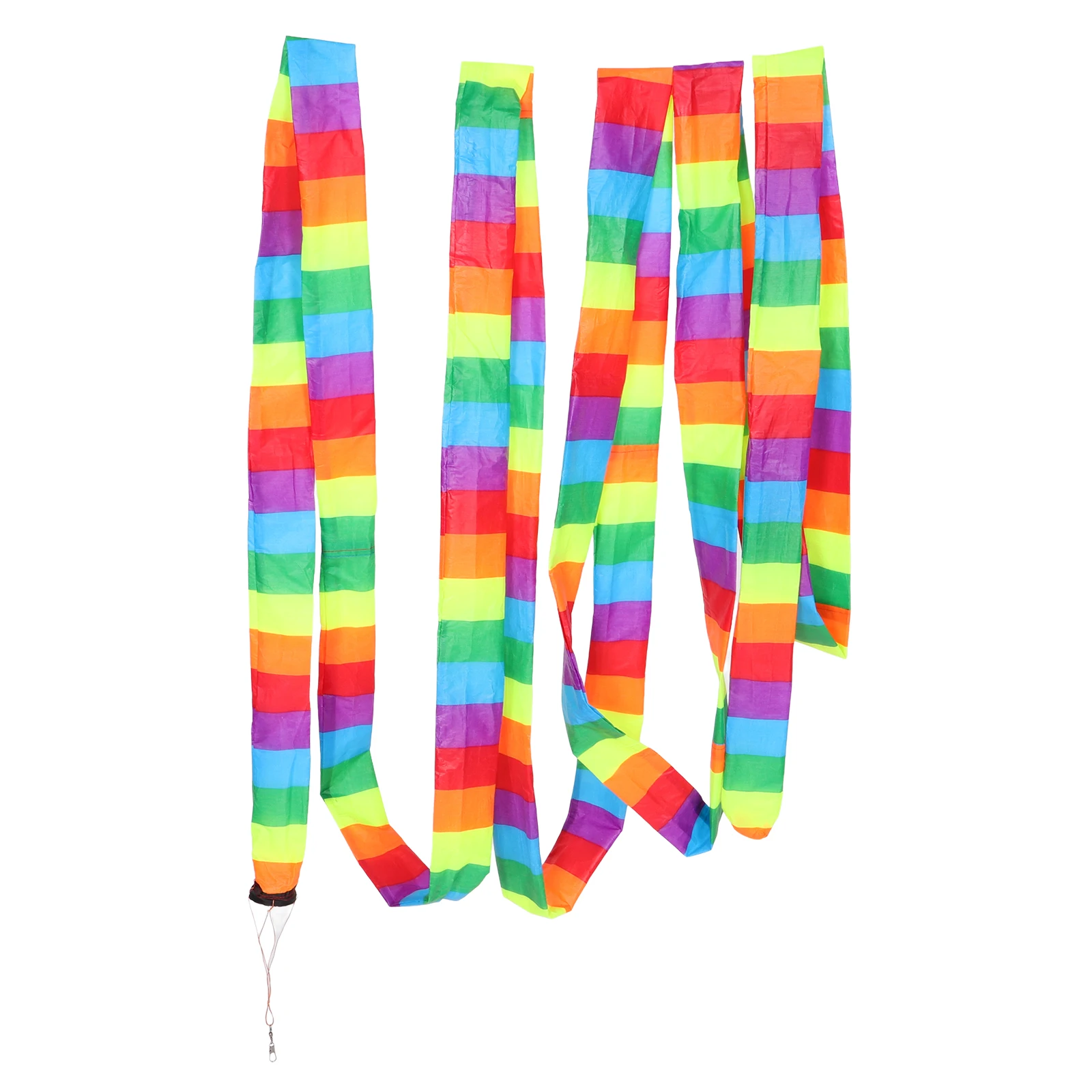

Colorful Kite Tail Rainbow Design Long Fabric Tube Tail for Kite Flying Stability Enhancement Eye Catching Movement Outdoor Fun