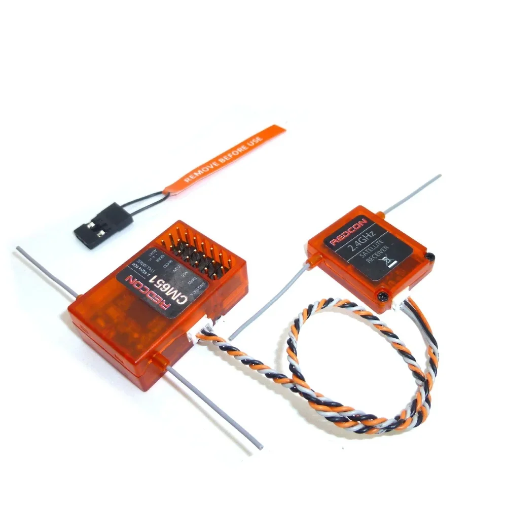 DSM2 DSMX Compatible Receiver 6 Channels W/ Satellite For Spektrum JR Radio Transmitter CM651