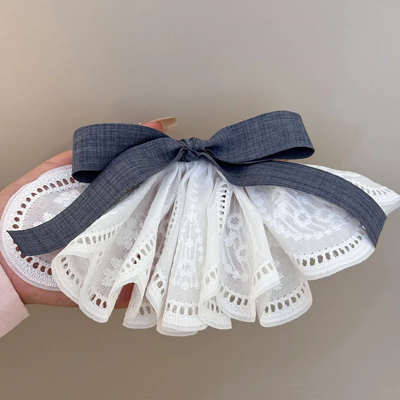South Korean Style Lace Hem Hair Clip For Women High-end Luxury Hair Clip Sweet Cute Fashion Funny Versatile Clips For Headwear