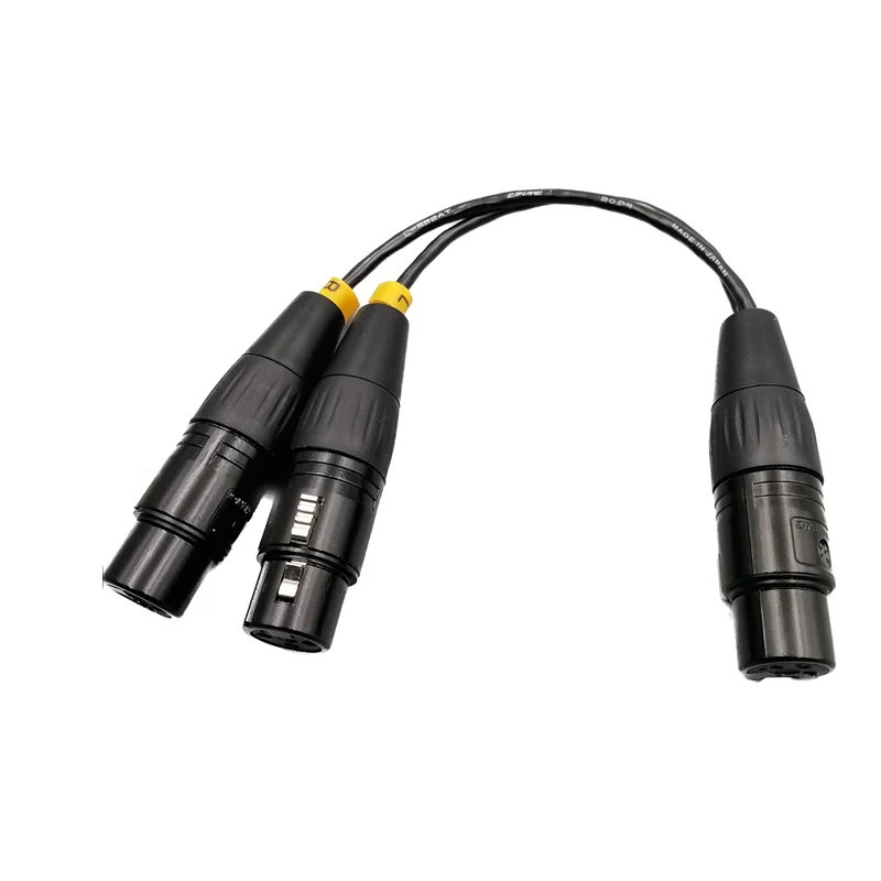 Four Core XLR To Dual Three Core XLR One To Two Conversion Cable Audio Cable