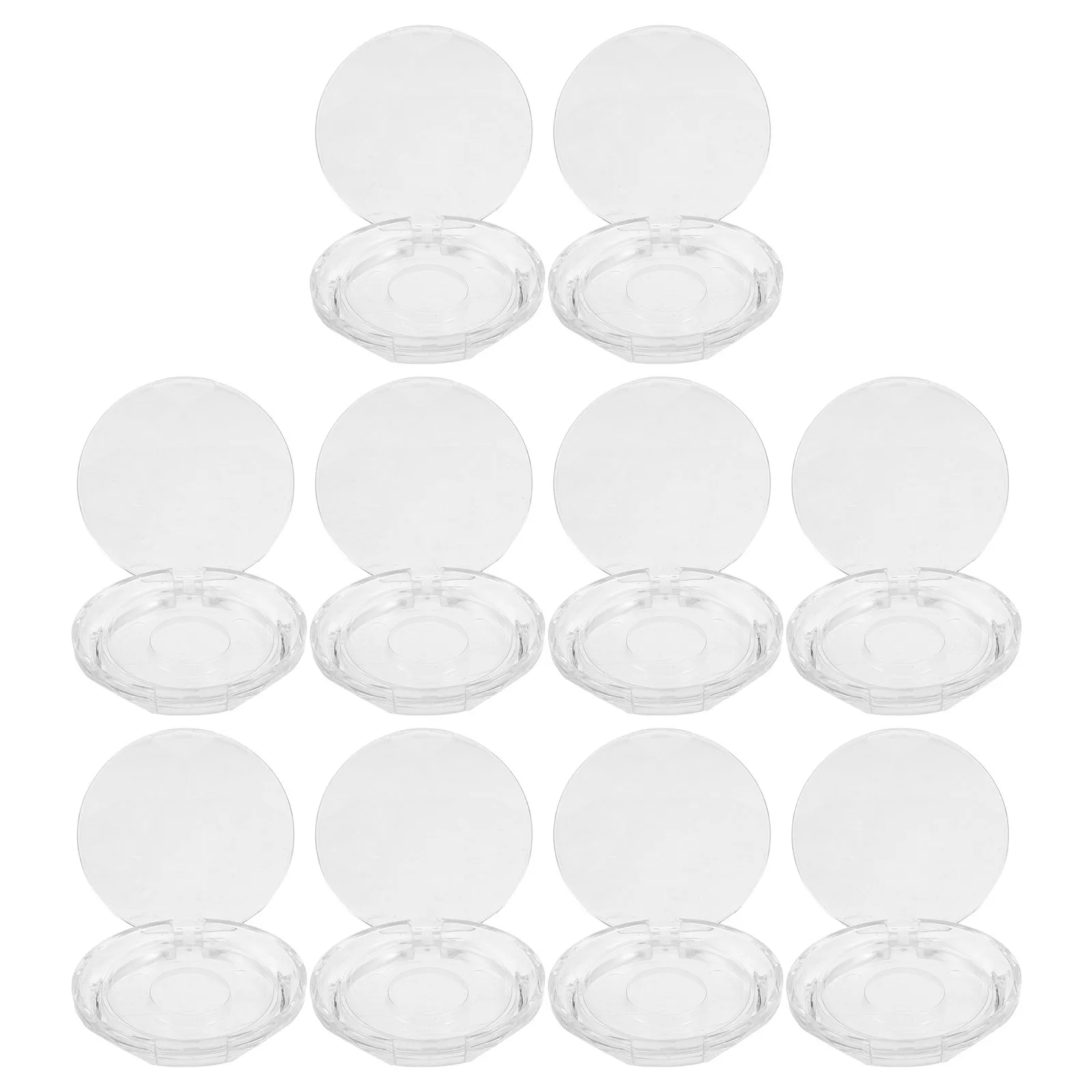 

10Pcs Eyelash Storage Box Round Lash Holder Plastic Organizer False Eyelashes Case Travel Storage Lash Extension Packaging