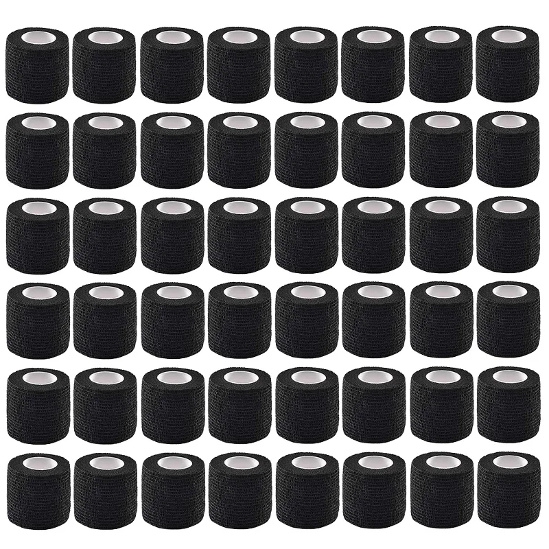 96/48/24/3pcs Black Tattoo Grip Tape Bandage Wraps Tapes Disposable Self-adhesive Waterproof Bandage for Tattoo Machine Grip