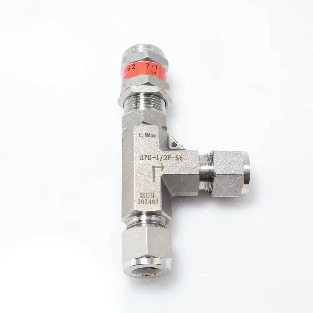 

Proportional Relief Valve Stainless Steel High Pressure 1/4 In. for Swagelok Tube Fitting
