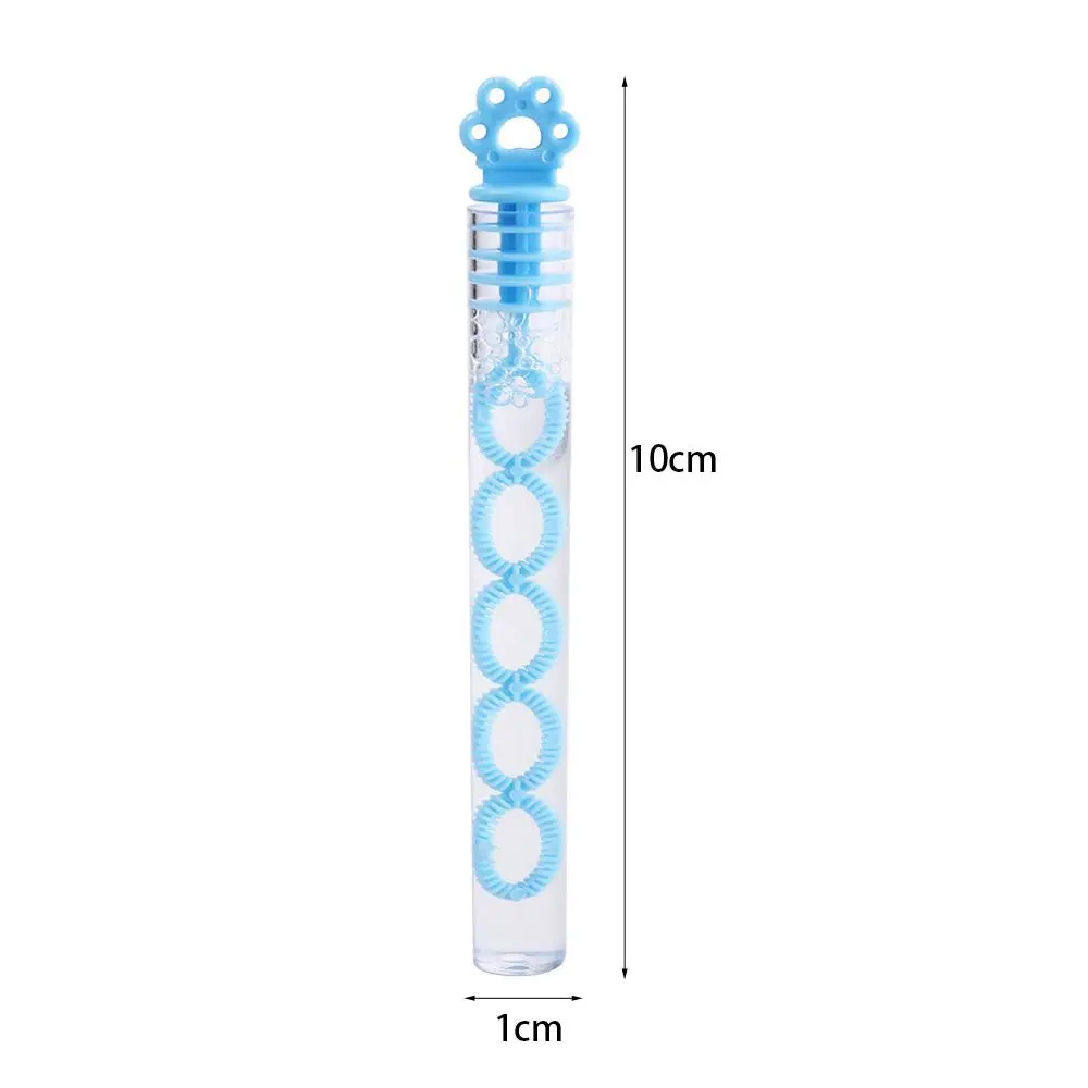 ใช้งานง่าย 5 หลุมที่มีสีสัน Bubble Tube ของเล่นสบู่มือถือ Cat PAW Bubble Blower คลาสสิกหลอดหัวใจ Bow Bubble Maker เด็ก