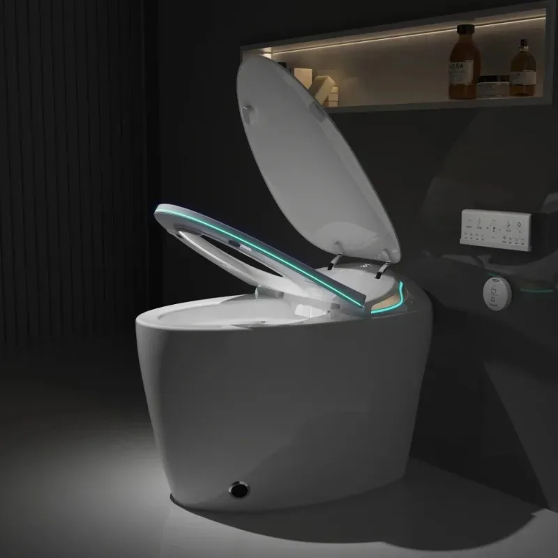 

Unique Smart Toilet with Bidet Built in, One Piece Toilet for Modern Bathroom, Auto Open/Close Seat, Foot Sensor
