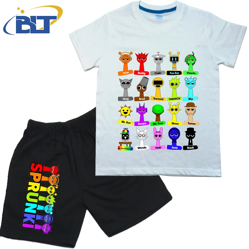 Рисунок 2 - Детская футболка с принтом All Sprunki с их именами