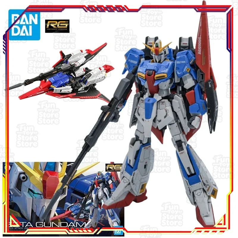 

Bandai Gundam RG 1/144 MSZ-006 Zeta Z Gundam Model Kit Gunpla Anime Figure Collection Mobile Suit Building Toy for Boys