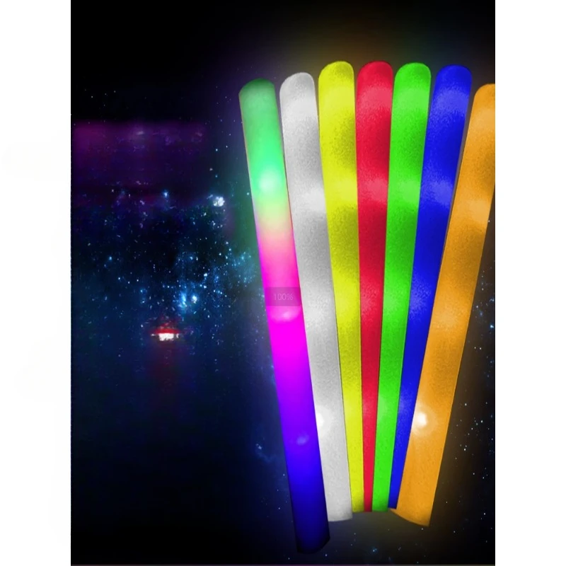 Sponge glow stick custom LOGO concert glow stick, bar cheer colorful foam stick support glitter stick