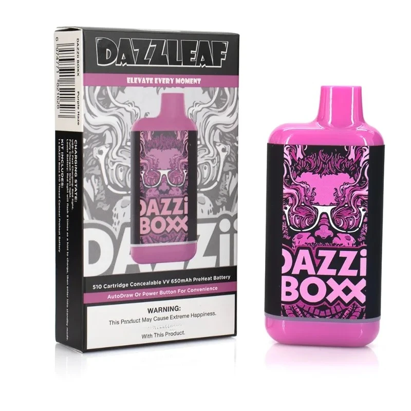 Dazzii boxx 510 cartucho ocultável vv 650mah pré-aquecer bateria recarregável óleo grosso vape entrada inferior cartuchos ocultadores cartuchos
