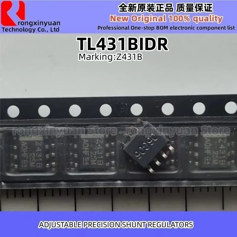 10Pcs TL431CDR TL431C TL431IDR TL431I TL431ACDR 431AC TL431AIDR 431AI TL431BCDR T431B TL431BIDR Z431B TL431 SOP-8 100% 신규