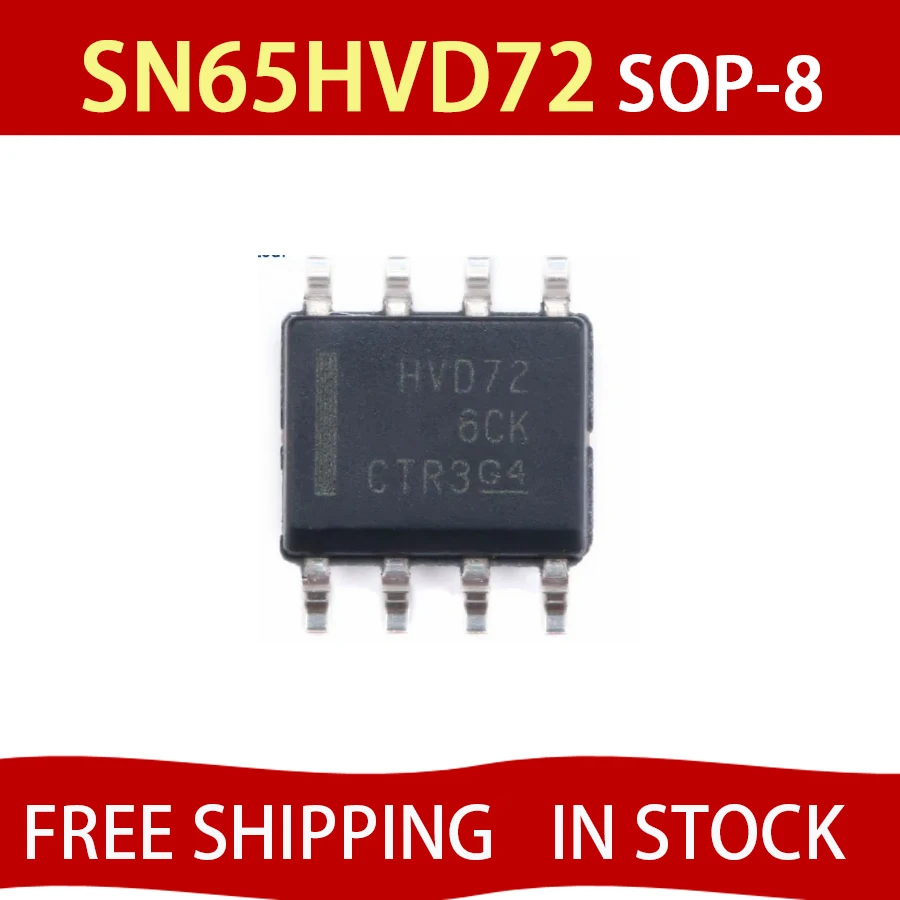 10PCS SN65HVD72 SN65HVD72DR SN65HVD HVD72 SOP-8 transceiver