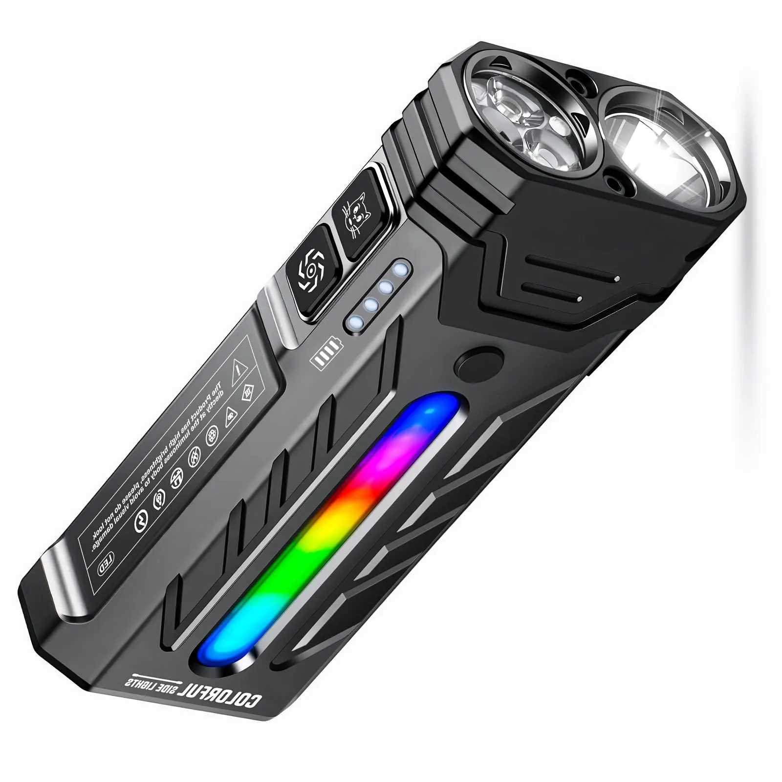 ym-a200m-portable-5200lm-edc-handheld-flashlights-with-tactical-modes-and-magnetic-clip-rgb-light-for-outdoor-hiking-camping