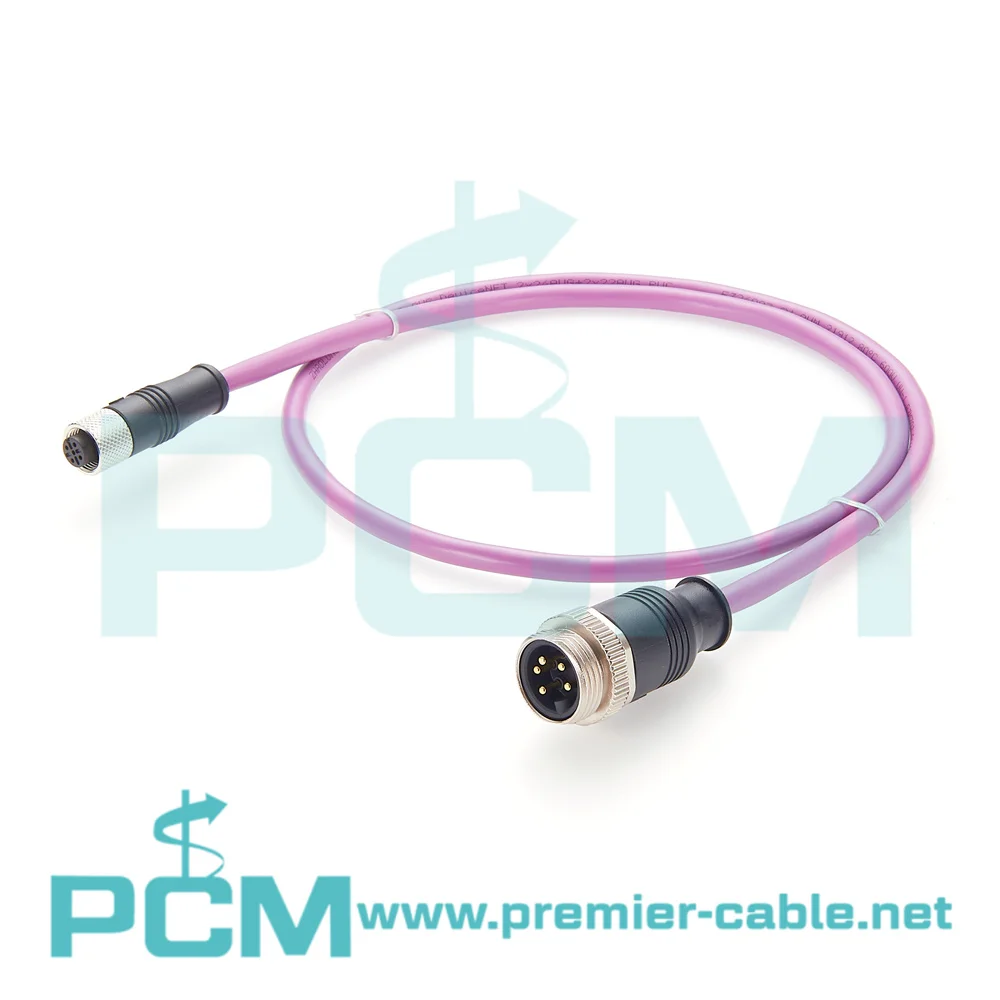 DeviceNet Cordset Cable 7/8'' 5Pin Male to M12 A-Coded 5 Pin Female Minifast Connector 1 Meter