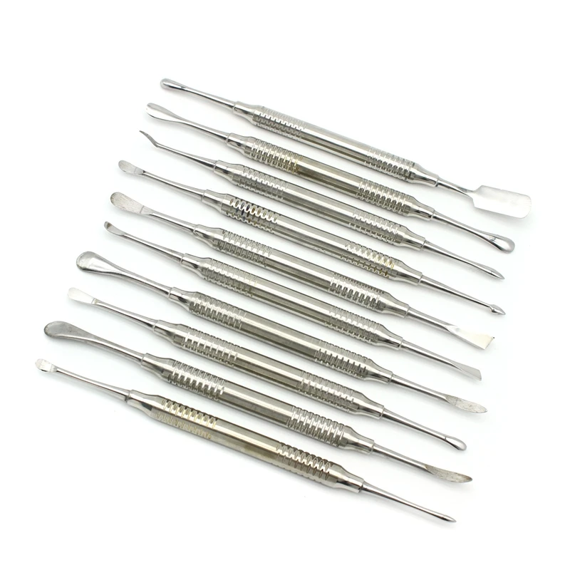 Dental Periosteal Separator Instrument Set Implant Flap Turner Periodontal Membrane Stripper Gingival Exfoliation Scaler Tools