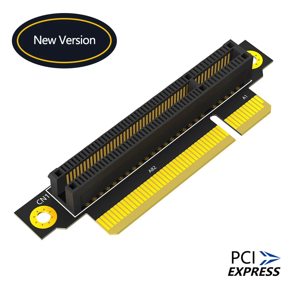 PCI-e 8X 3.0 90 Degree Reverse Male to Female Riser Card For 1U Server (Installation Direction towards CPU) 20MM/32MM