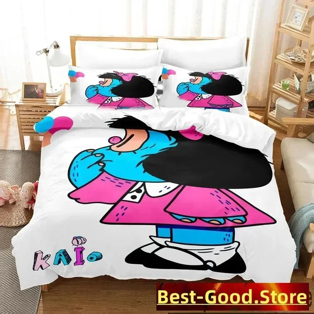 3D Print Mafalda Bedding Set Boys Girls Twin Queen King Size Duvet Cover Pillowcase Bed boys Adult Home Textileextile