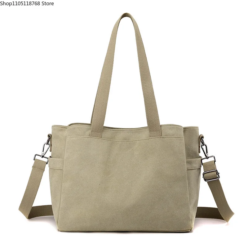 

Simple Portable Shoulder Bag Canvas Women's Large Capacity Fashion Bag Versatile Casual Tote Bag