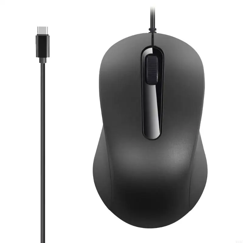 918C Type C Mouse, USB C Mice Gaming Mouse Ergonomic 3 Buttons 1000DPI for Windows PC, Laptop and More Type C Devices