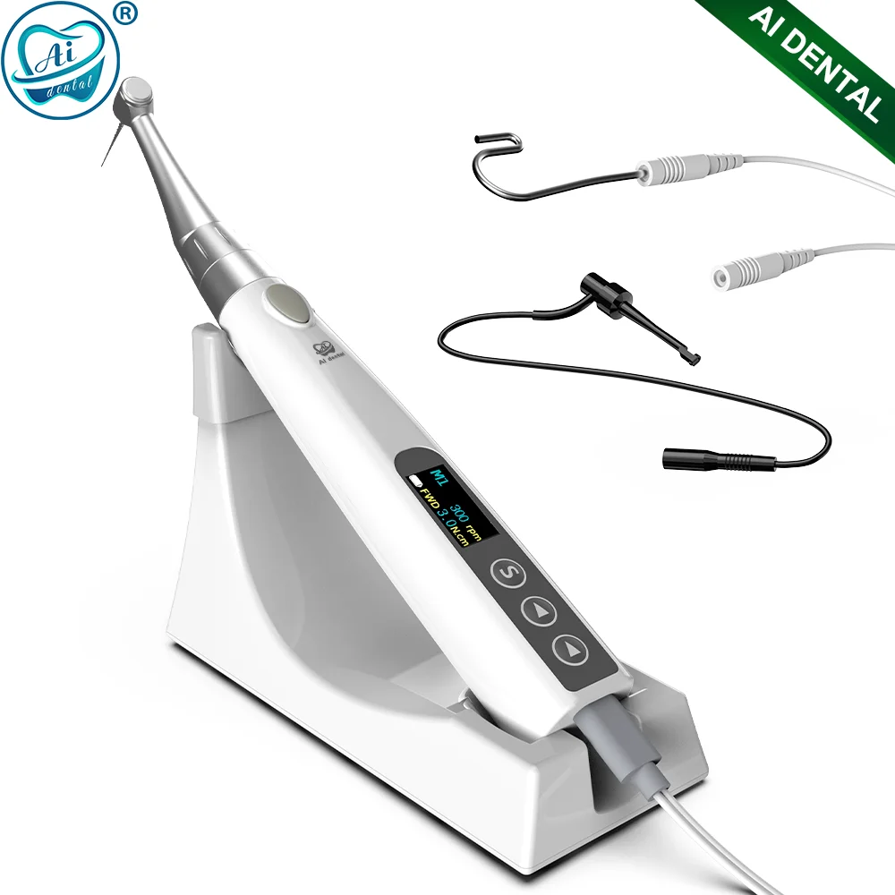 

AI-EP-Smart Wireless Endodontic 16:1 Contra Angle Endomotor Apex Locator Dental Care Laboratory Oral Therapy Root Canal