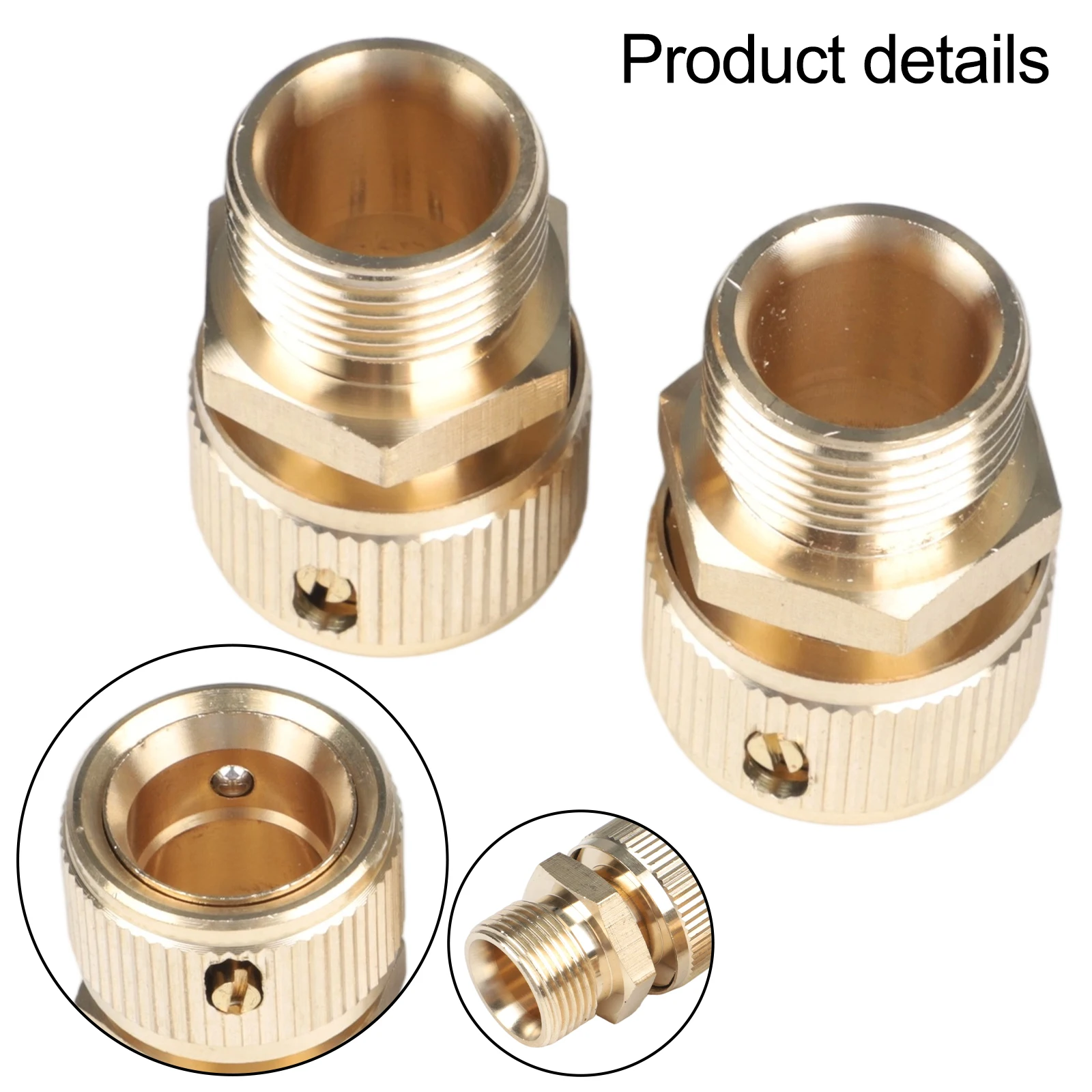 2pcs Copper External Thread 22*1.5 Joint Cleaning Machine Water Pipe Joint Water Connection Copper Quick Connect