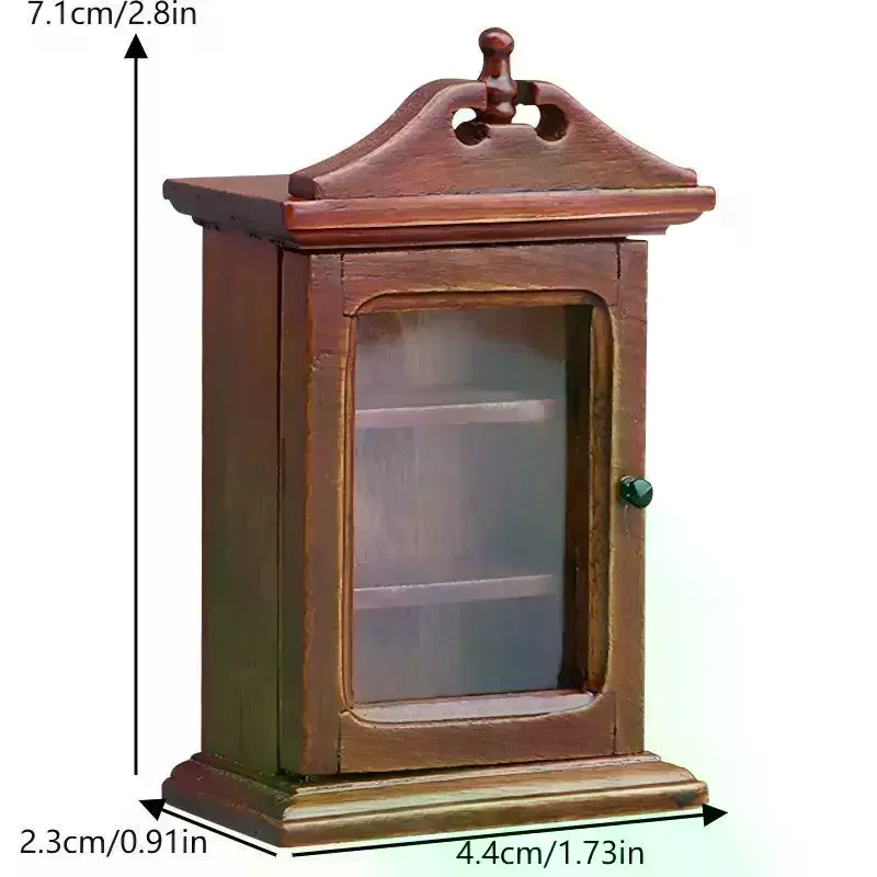 1/12 Dollhouse Single-door Wall Rack Storage Cabinet Model Dollhouse Furniture Decoration Toys Dolls House Accessories
