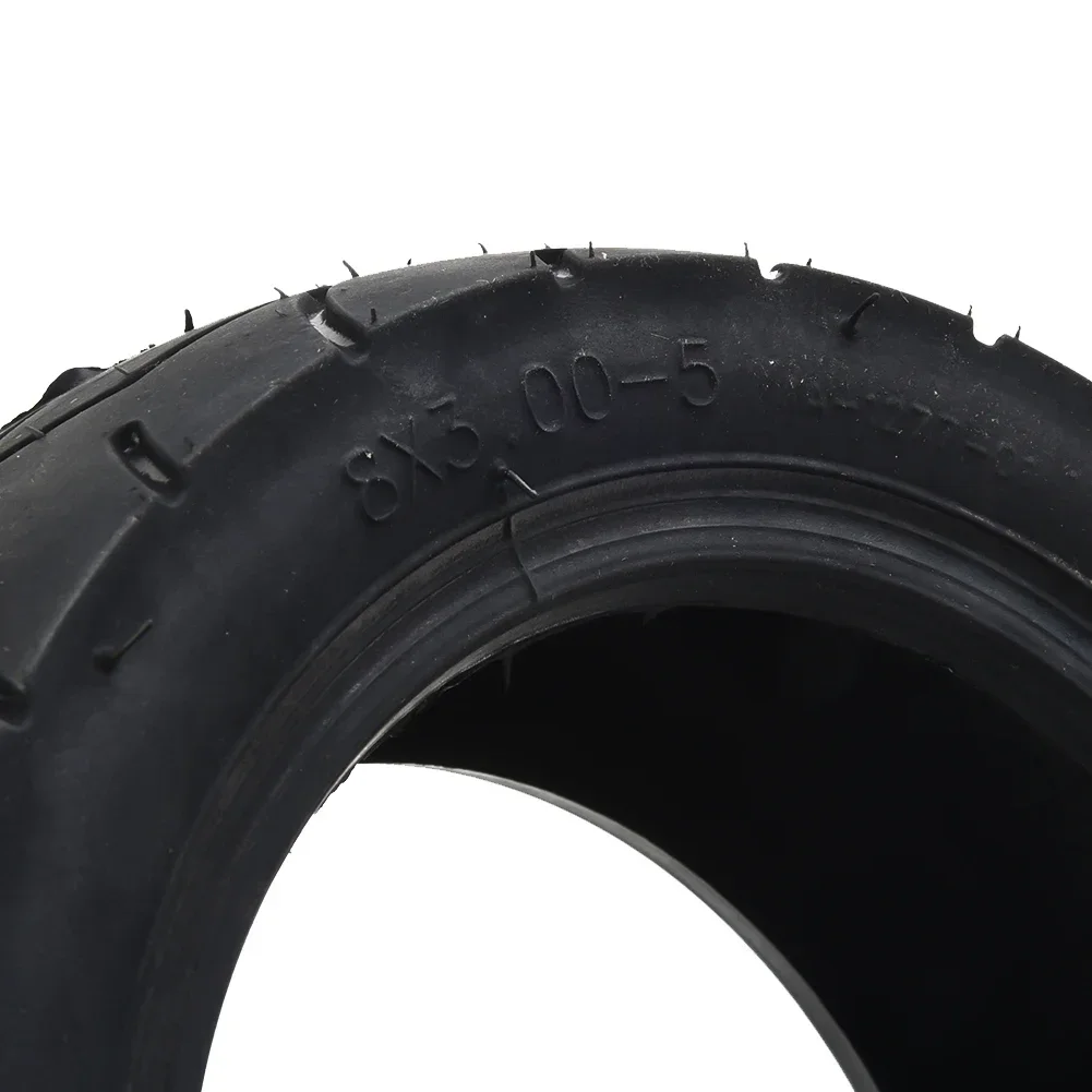 

Tubeless Tire Tire Outdoor Sports Parts Replacements Rubber Wearproof 1 Pcs 588g 8 Inch 8x3.00-5 Accessories Black