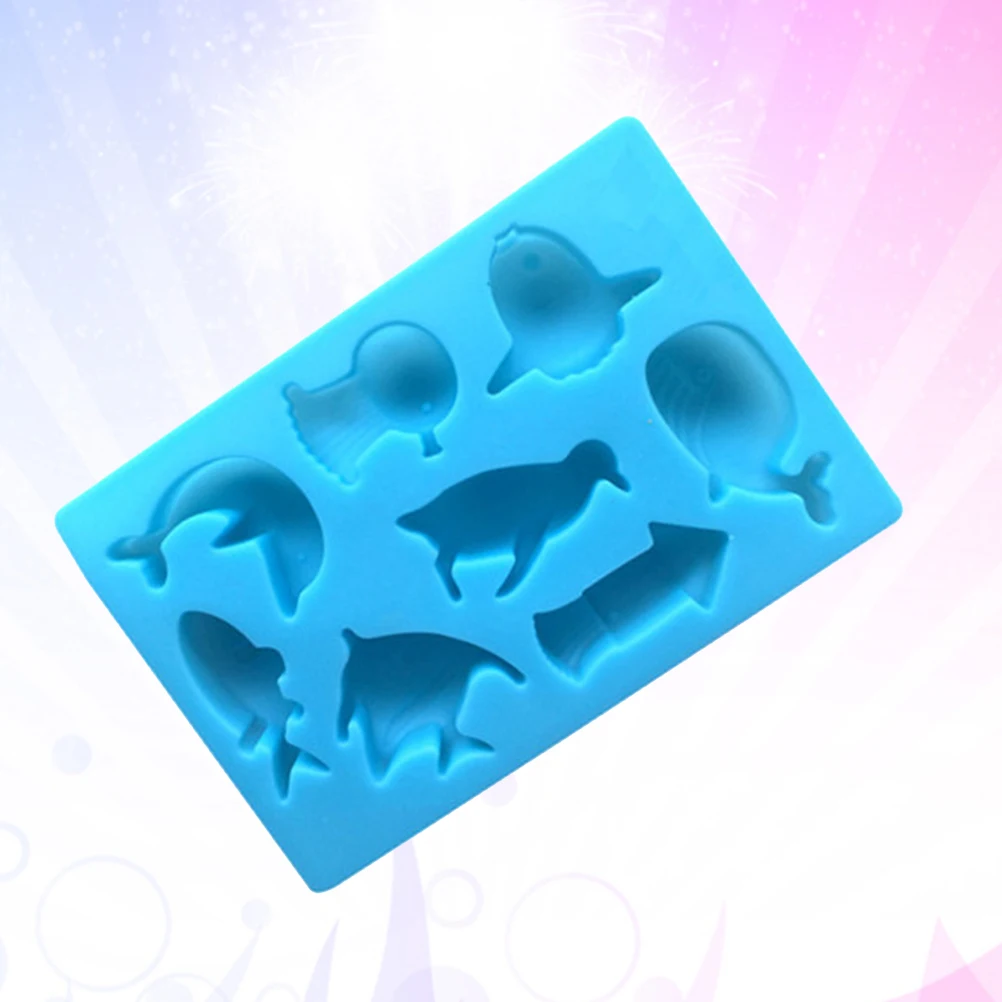 

Fish Dolphin Ice Cube Mold Silicone Baking Mold For Chocolate Candy Cake Jelly Party Wedding Kitchen Bar Tools Blue