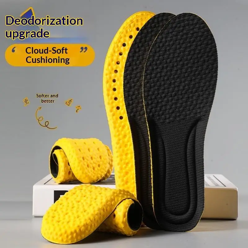 2Pcs Soft Sport Insoles High Elasticity Comfortable Plantar Insoles Feet Man Women Orthopedic Shoe Sole Running Accessories