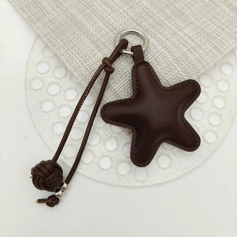 Five-Pointed Star Bag Parts & Accessories Chain Pentagram Crystal Tassel Key Chain Colorful Creative Keychain Pendent
