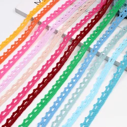 5Yards（4.5meters） 10mm Wide Handicrafts Embroidered Wave 100% Cotton Lace Trim Ribbon Wedding/Birthday/Christmas/Bow Decorations