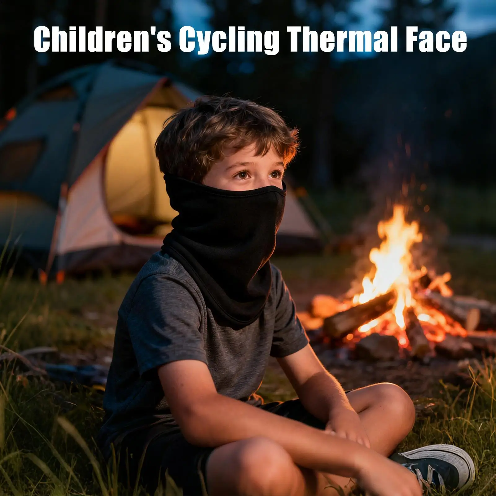 أطفال تزلج غطاء الوجه الصوف الدافئة القبعات الطقس البارد ركوب الدراجات وشاح أطفال الجراب للشباب في الهواء الطلق التزلج على الجليد ركوب الدراجات الجري