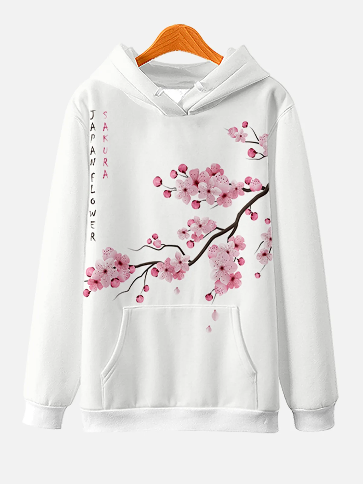 Autumn Newest Fashion Men Women Japanese Sakura Floral Printed Long Sleeve Hoodie Pullover Sweater Casual Streewear Sweatshirts