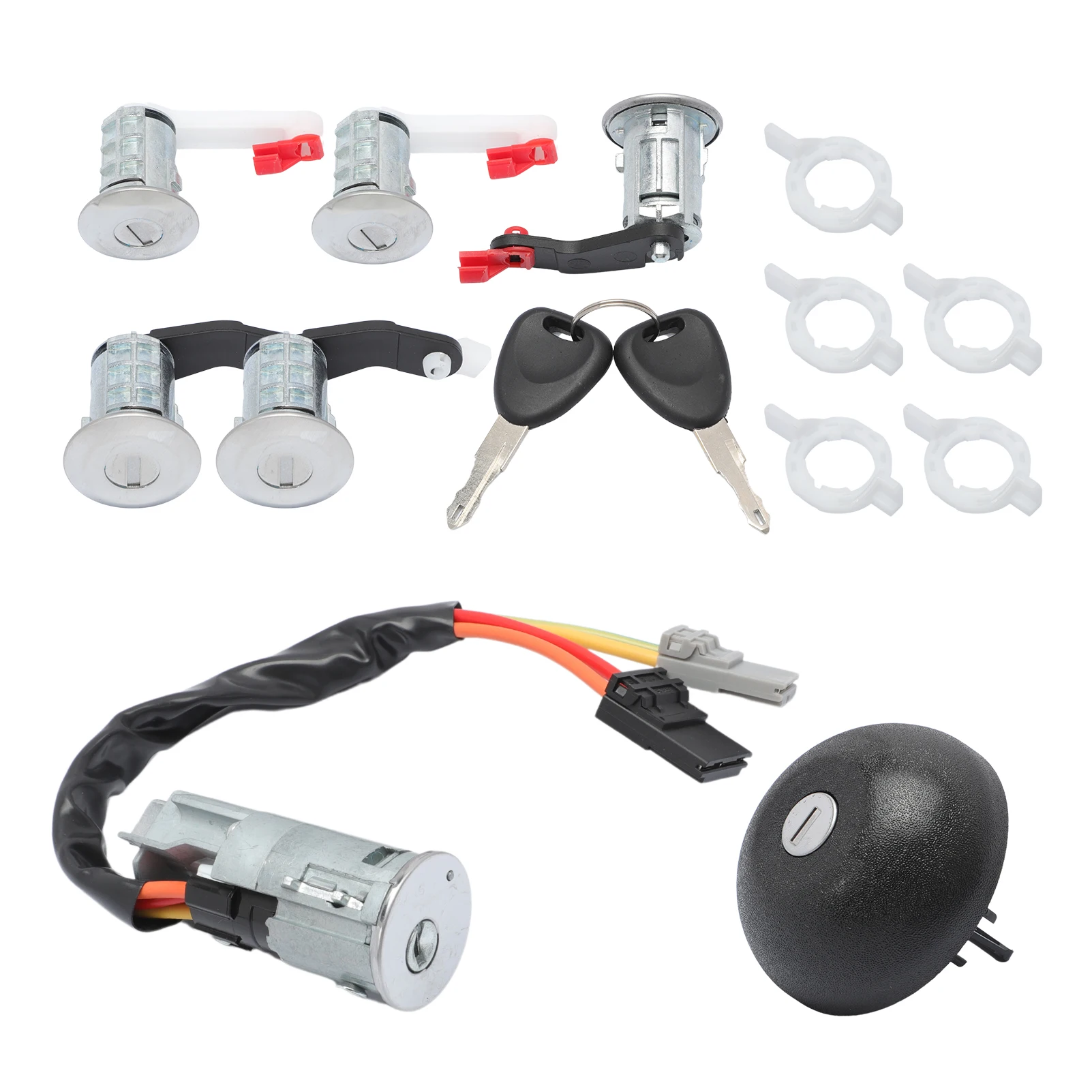 7701475696 Ignition Steering Switch Barrel Lock with 2 Keys For Renault Laguna I Master II Mascott Trafic Clio R21 7701471591