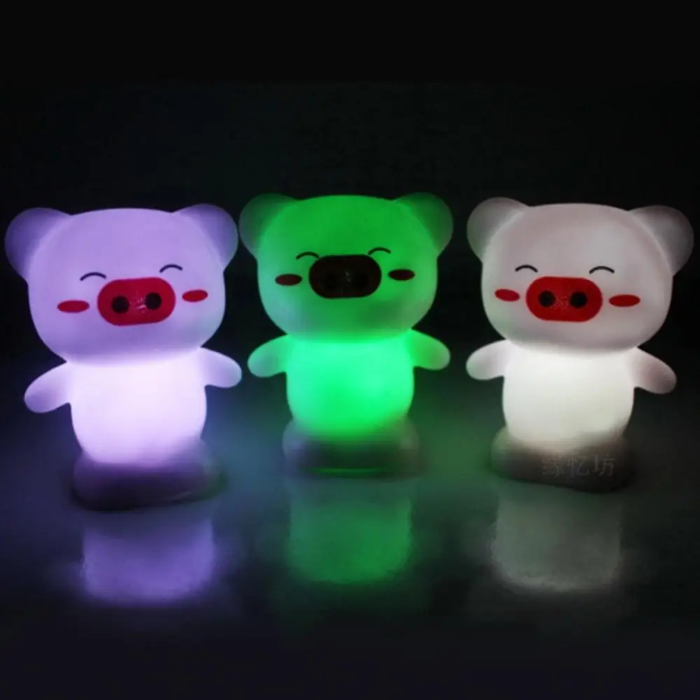 2024 Adorable Night Lights Chinese Zodiac Animal Shaped LED Flashing Color Changing Decor Night Light Bedroom Decor Kids Gift