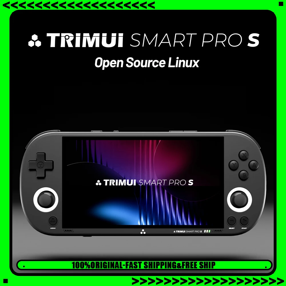 Trimui Smart Pro S وحدة تحكم بجهاز لعب محمول 4.96 بوصة IPS شاشة نظام لينكس عصا التحكم RGB الإضاءة Smartpros ريترو لعبة فيديو هدية