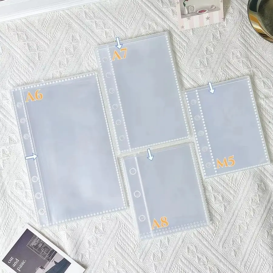 10Pieces M5/A6/A7 Transparent Binder, Plastic Protective Cover, Binder Can Be Used to Store K-Pop Photocard, Photos