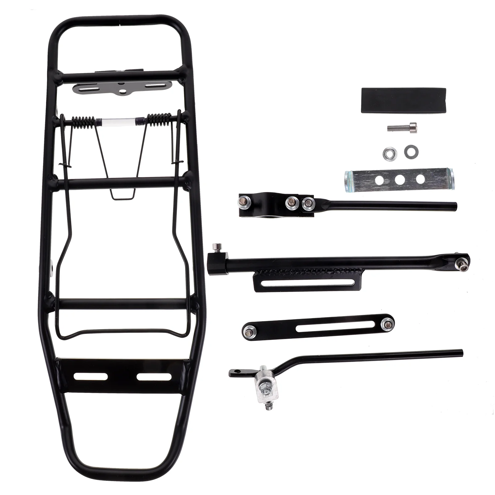 

Mountain Bike Cargo Rack Bikes Back Stand Rear Shelf Universal Bag Black Luggage Carrier