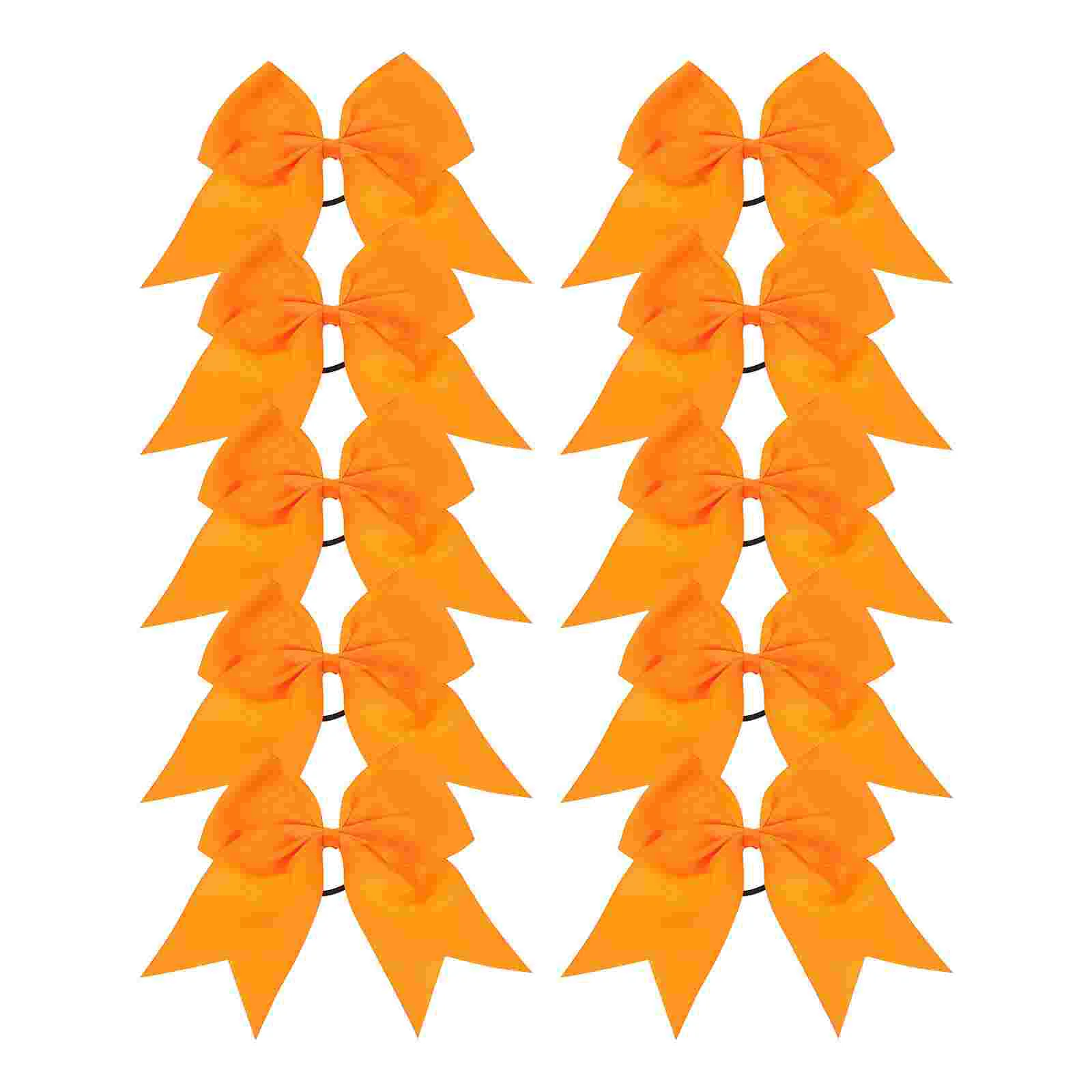 10 Pcs Bow Tie Orange Headdress Child Hair Pins Red Clips 1600X1200X100CM Fabric Large Glitter Cheer Cheerleader Bows for