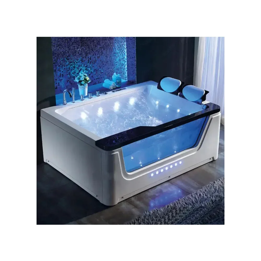 2 person acrylic massage bathtub hotel luxury bath freestanding hydromassage