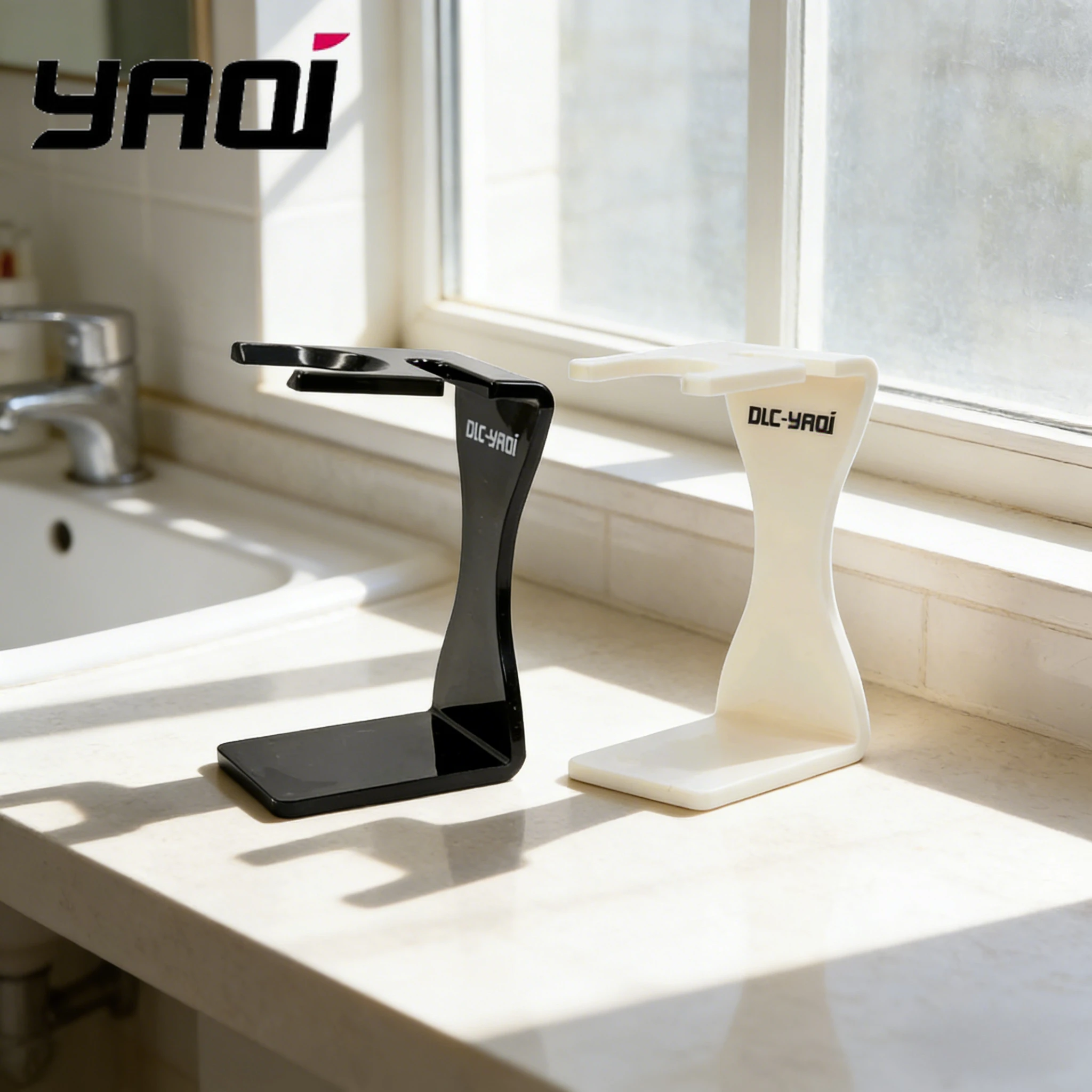 2026 YAQi Cheap Creamy Black Color Shaving Brush and Razor Holder Set for Men New Model