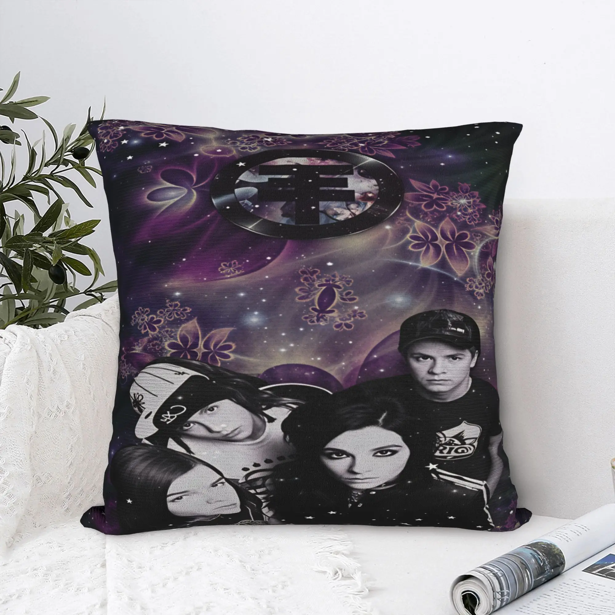 Pillow Case Tokio Hotel Bill Tom Kaulitz  Square  Pillow Cover For Sofa Bedroom Home Decor Fashion Pillowcases