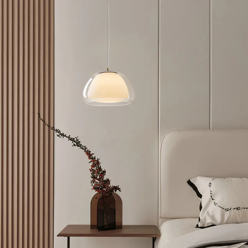 Restaurant light cream wind jelly single head double head three head small chandelier island bar table light modern and simple