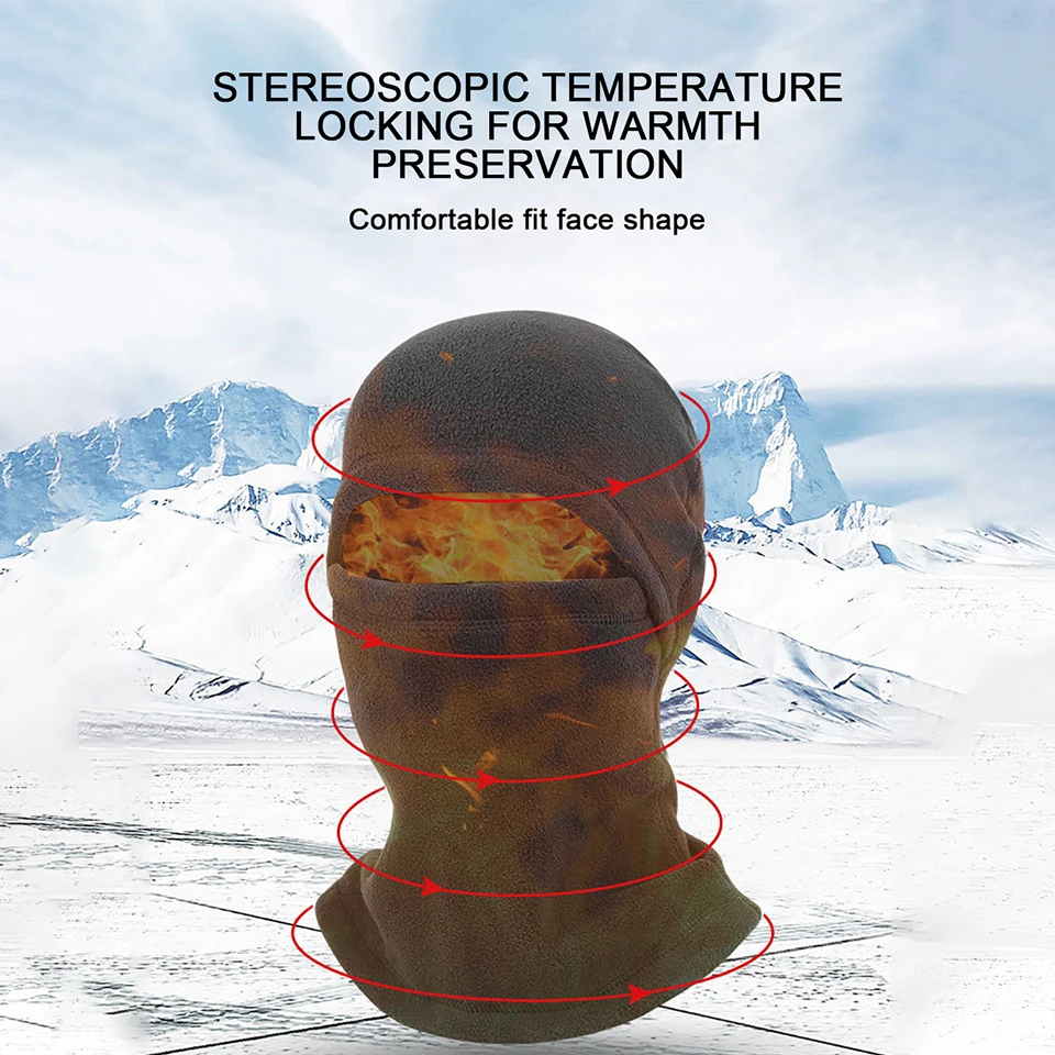 GTUBIKE invierno cálido conducción al aire libre máscara facial completa cubre pasamontañas polar motocicleta esquí máscara facial cálido cubierta a prueba de viento sombrero